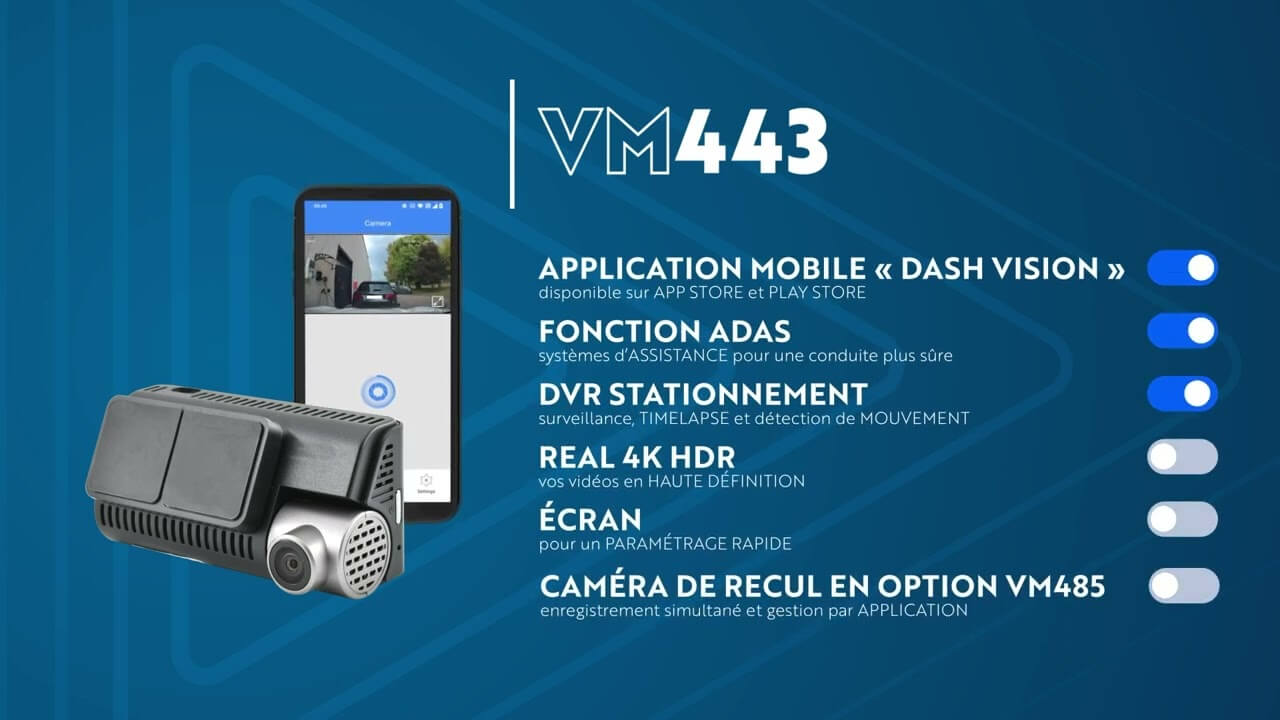 REC&CONNECT! DASHCAM VM441-VM442-VM443 with APP 